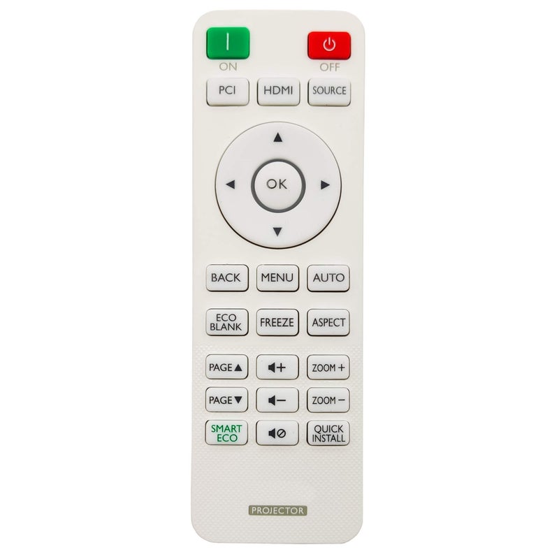INTECHING 5J.JGV06.001/ RCX014 Projector Remote Control for BenQ MH550, MS550, MS610, MU641, MW550, MW612, MW707, MX550, MX611, MX707, TH550 - Image 1